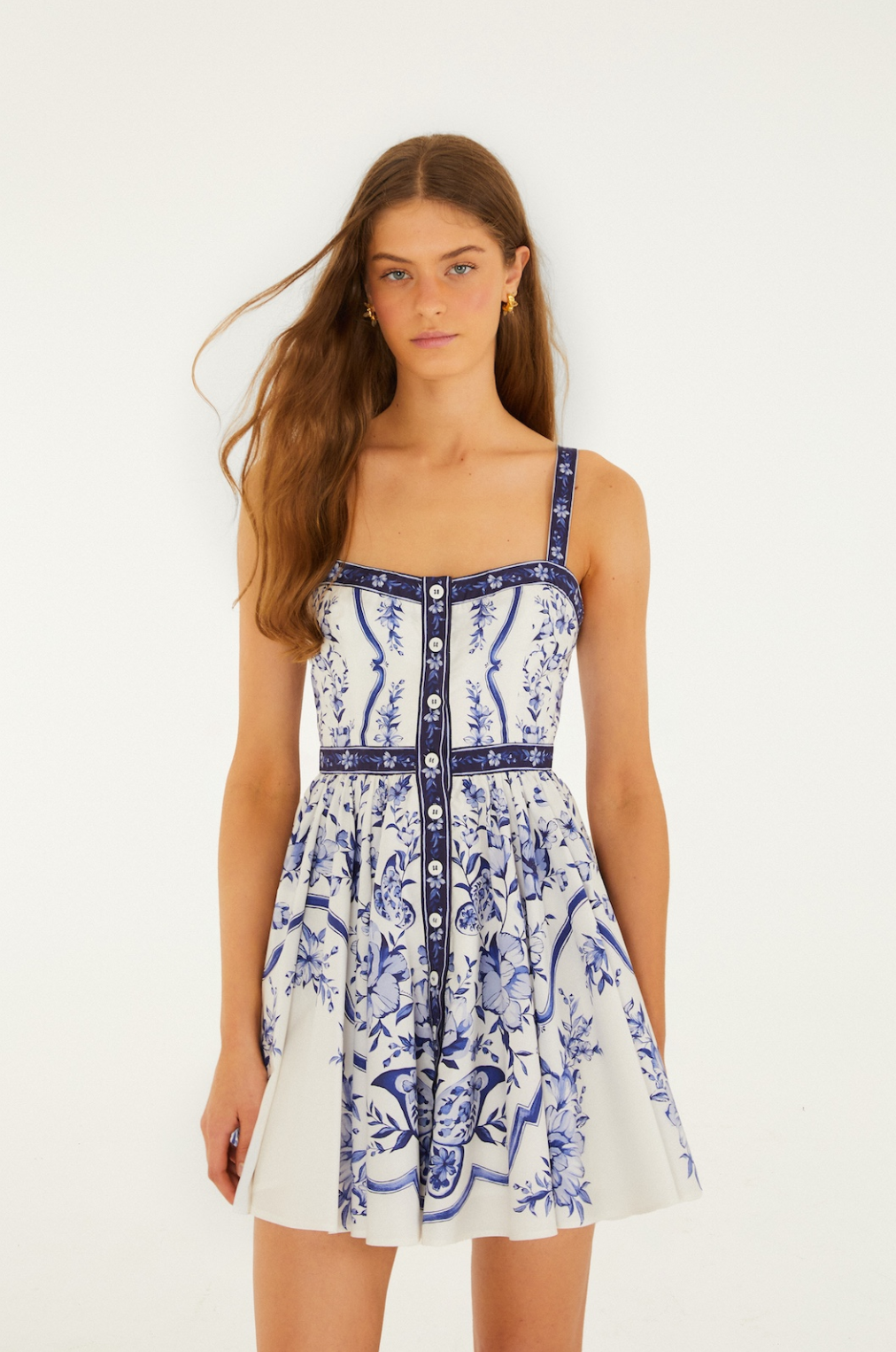 Porcelain Garden Off White Sleeveless Mini Dress
