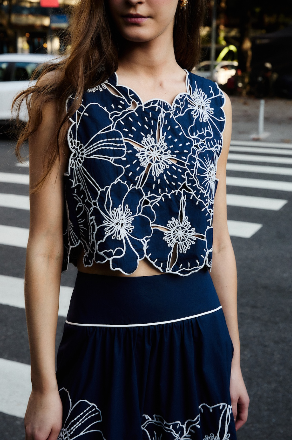 Blue Richelieu Top