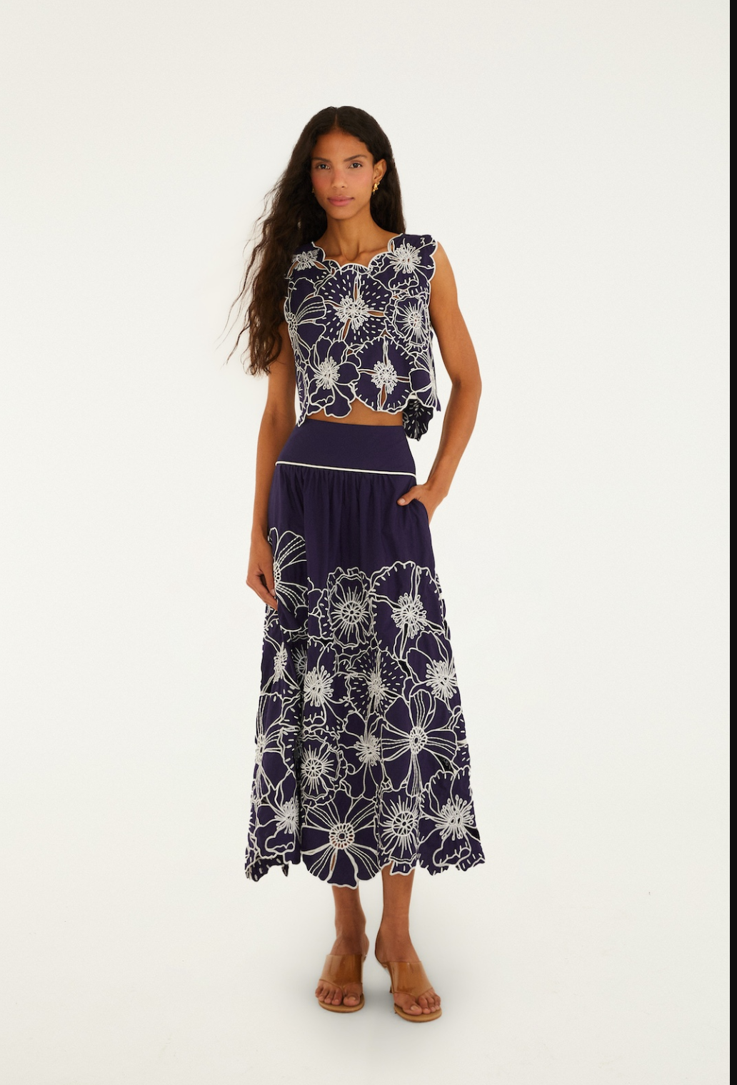 Blue Richelieu Top
