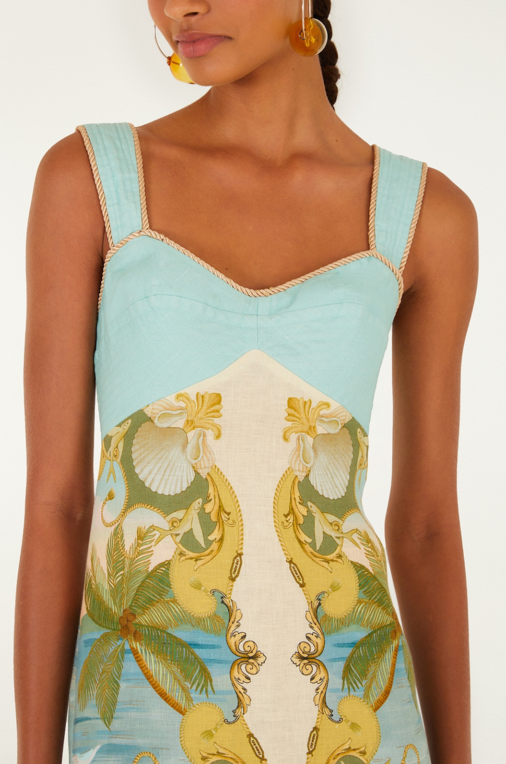 Royal Sea Multicolor Sleeveless Maxi Dress