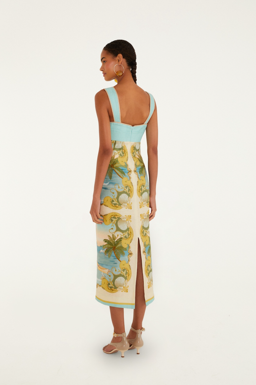 Royal Sea Multicolor Sleeveless Maxi Dress