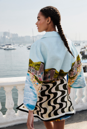 Copacabana Beach Multicolor Long Sleeve Kimono