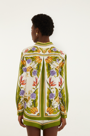 Tropical Scarf Sand Shirt