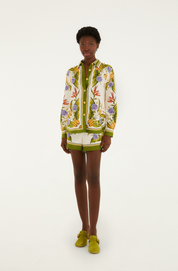 Tropical Scarf Sand Shirt