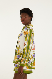 Tropical Scarf Sand Shirt