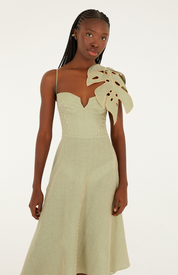 Monstera Sleeveless Midi Dress
