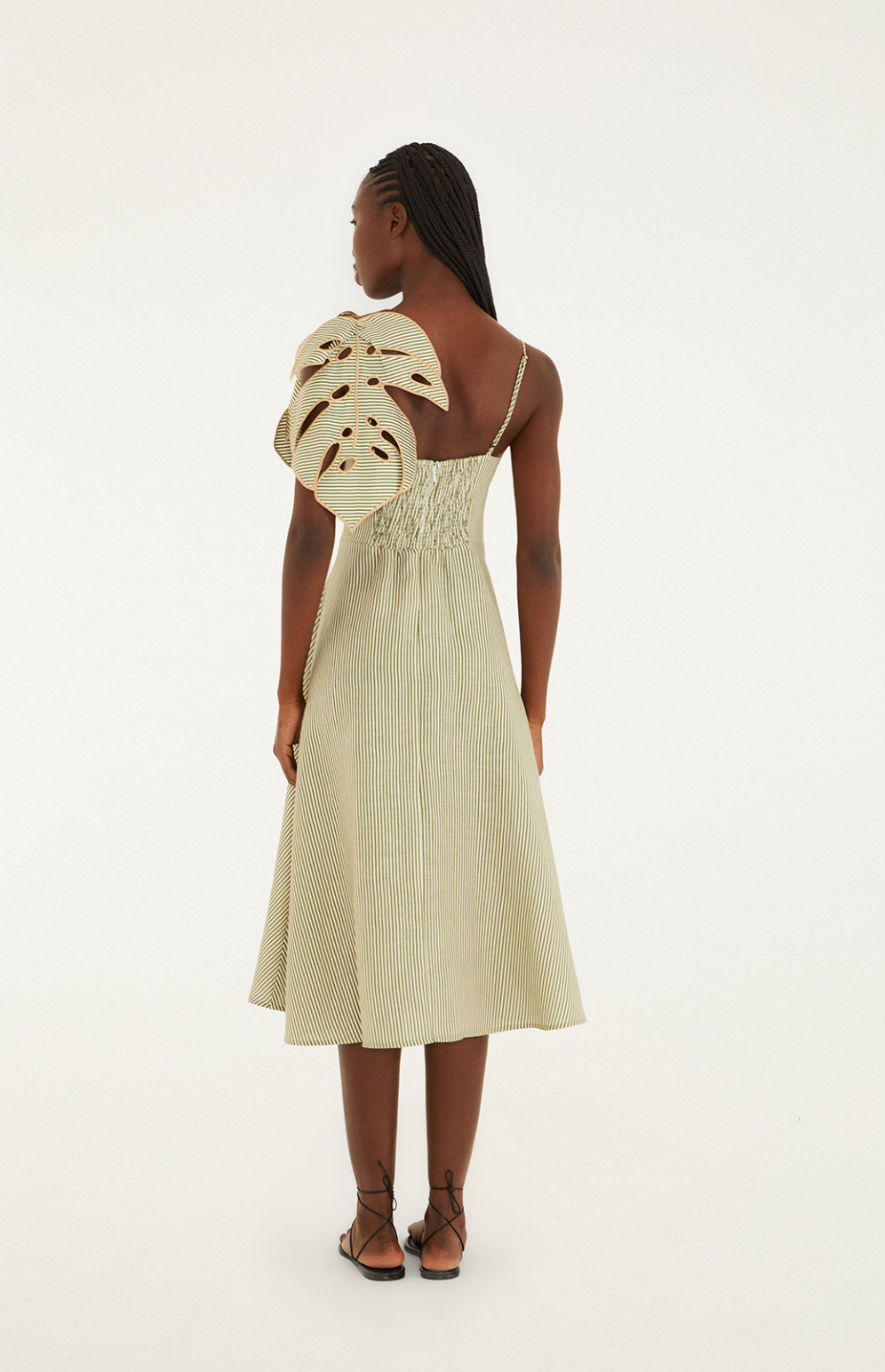 Monstera Sleeveless Midi Dress