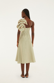 Monstera Sleeveless Midi Dress