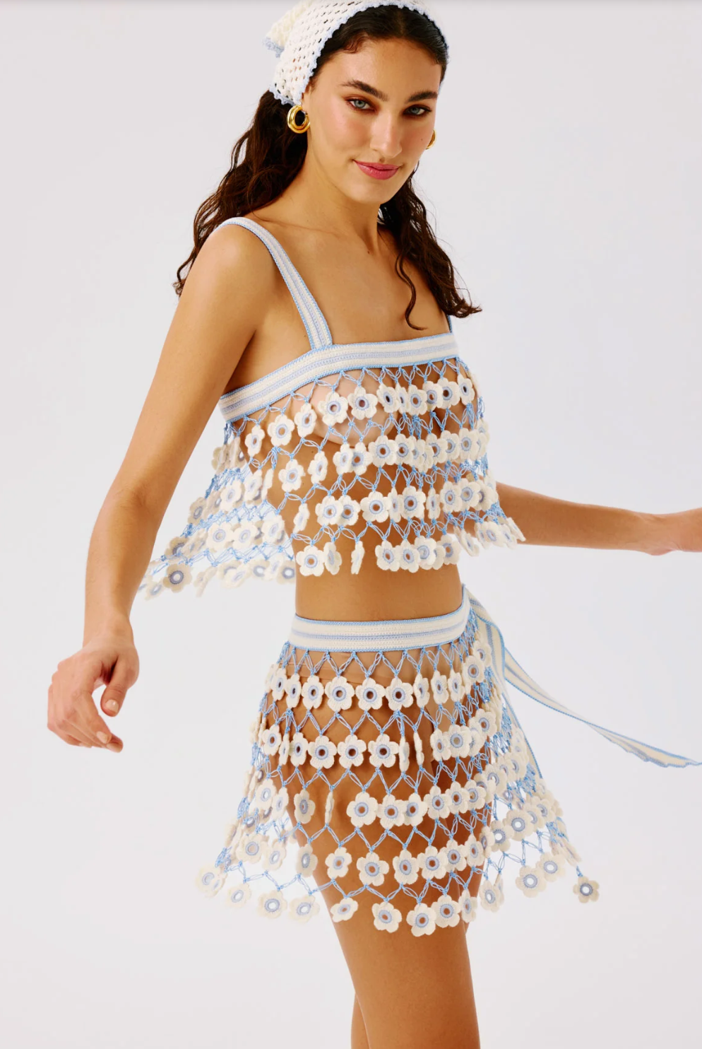 Baby Blue Mini Skirt