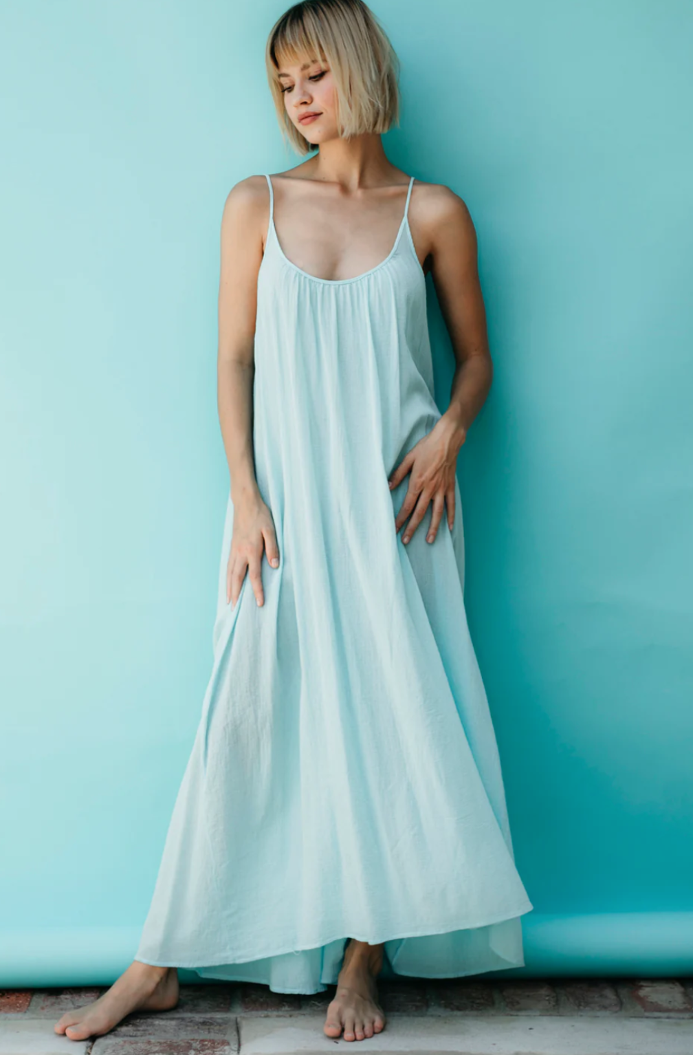 Ocean Low Back Maxi  Dress