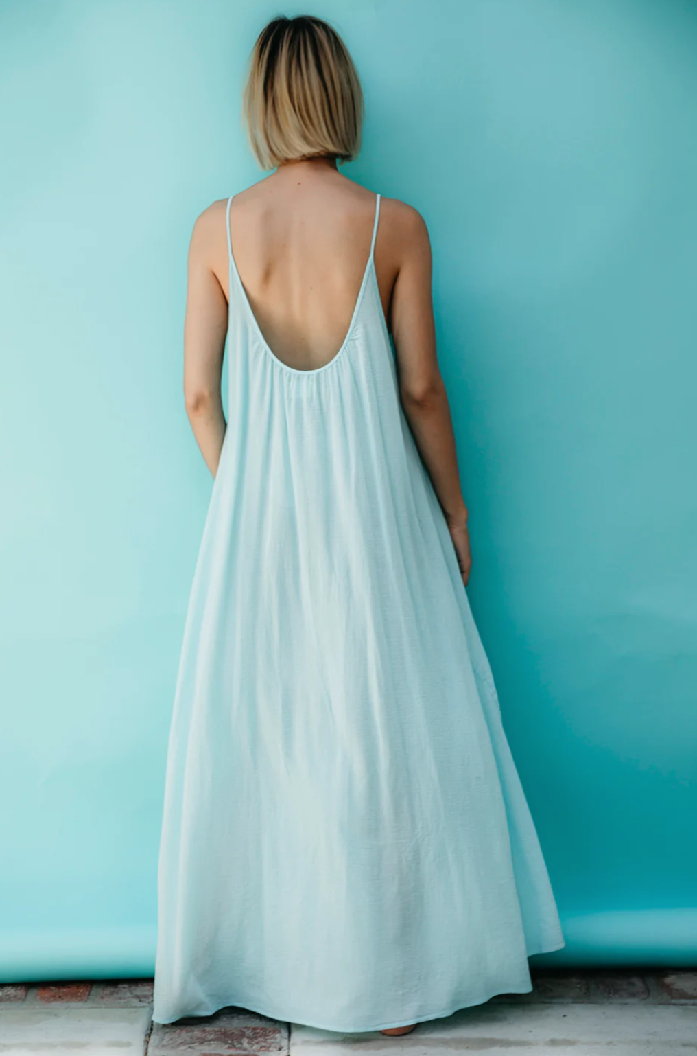 Ocean Low Back Maxi  Dress