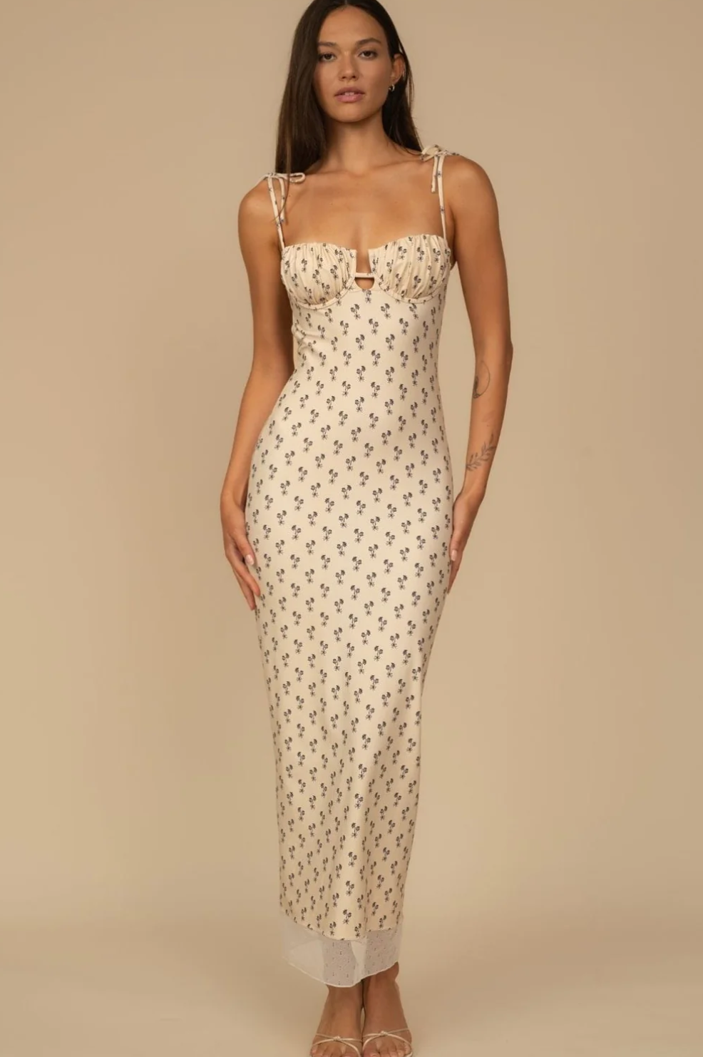 Petal Long Slip Dress