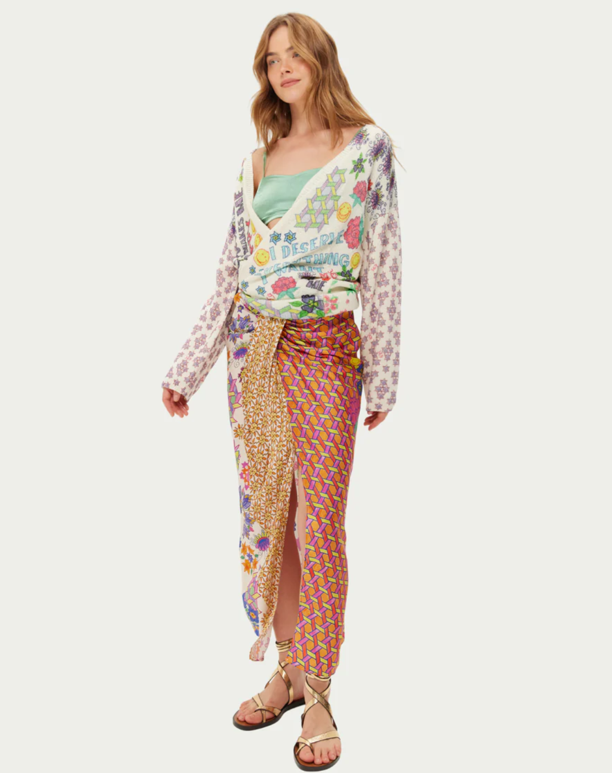 Luna Tie Front Skirt