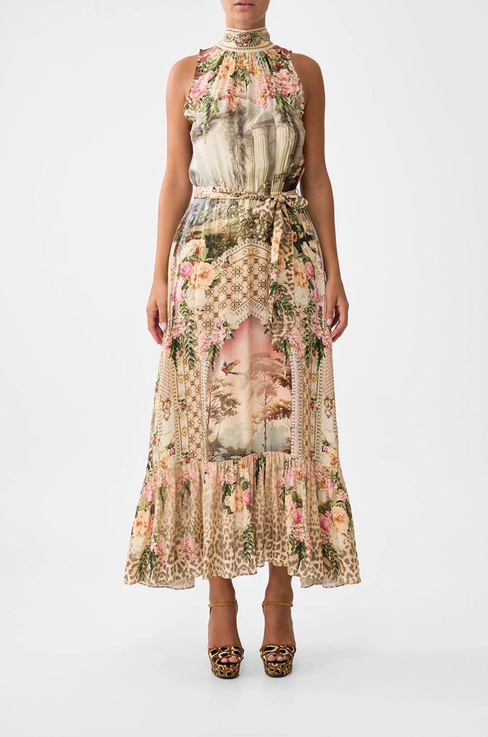 Necktie Dress With Elasticated Waist