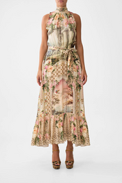 Necktie Dress With Elasticated Waist