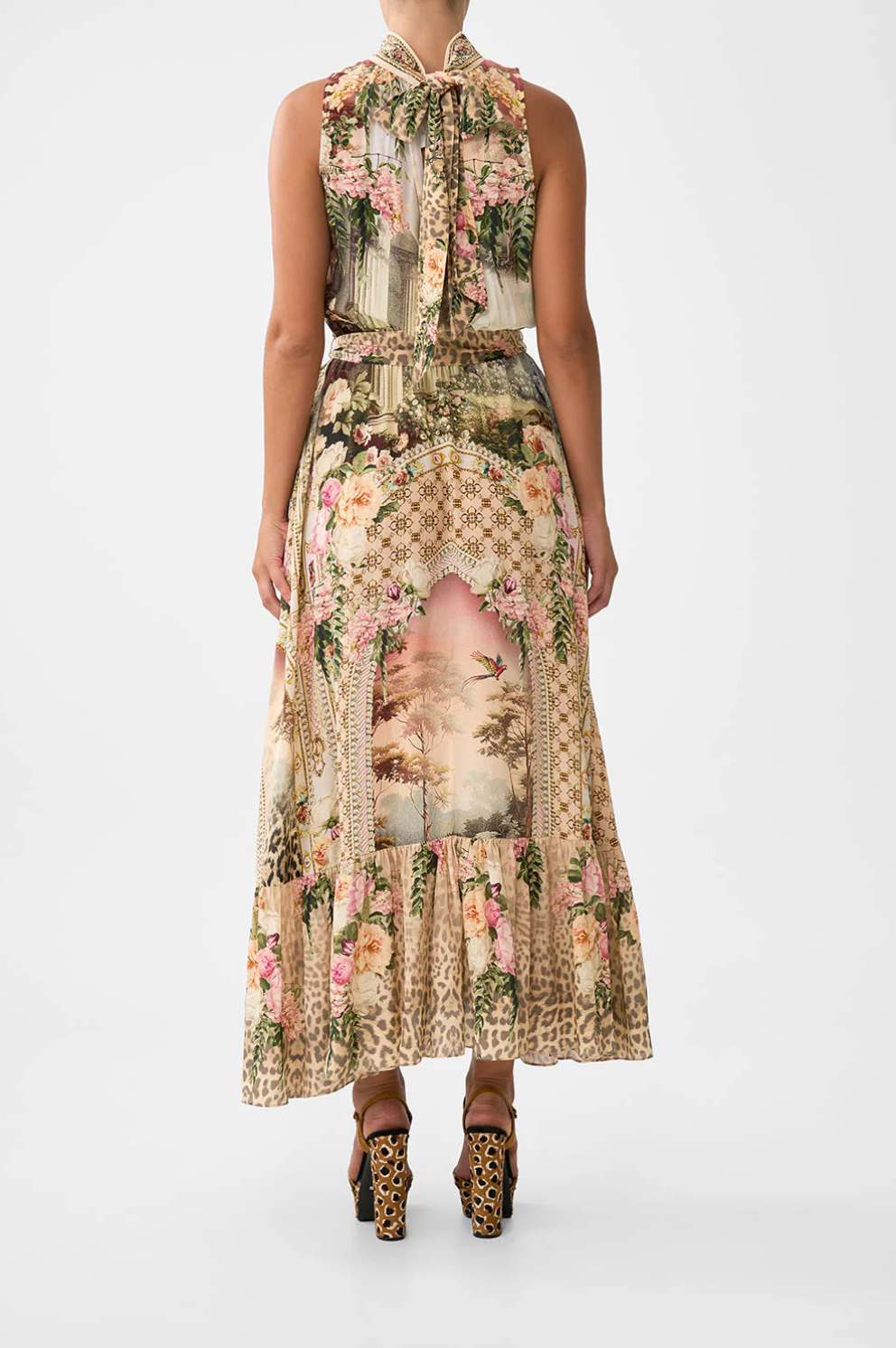 Necktie Dress With Elasticated Waist