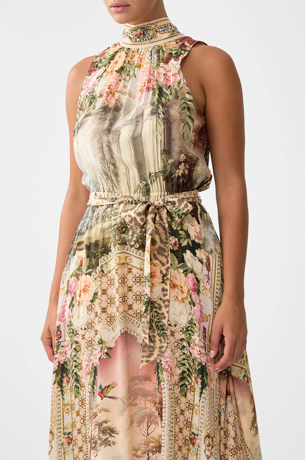 Necktie Dress With Elasticated Waist