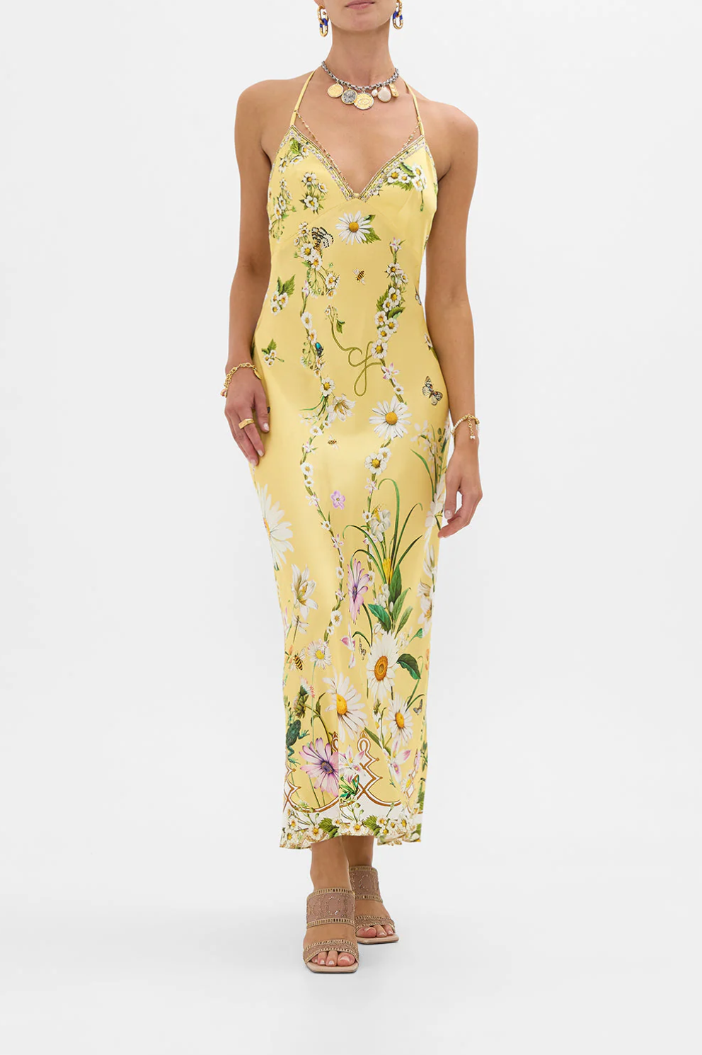 Chain Detail Slip Dress