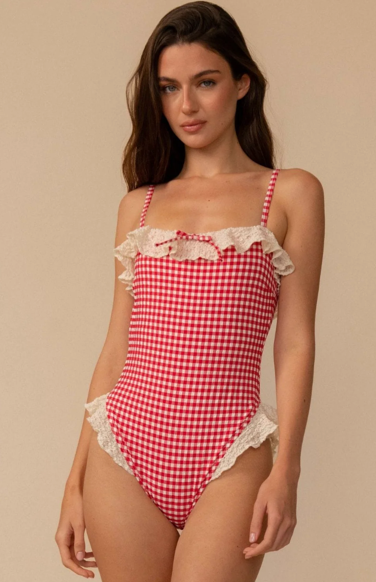Red Micro Jacelyn One Piece