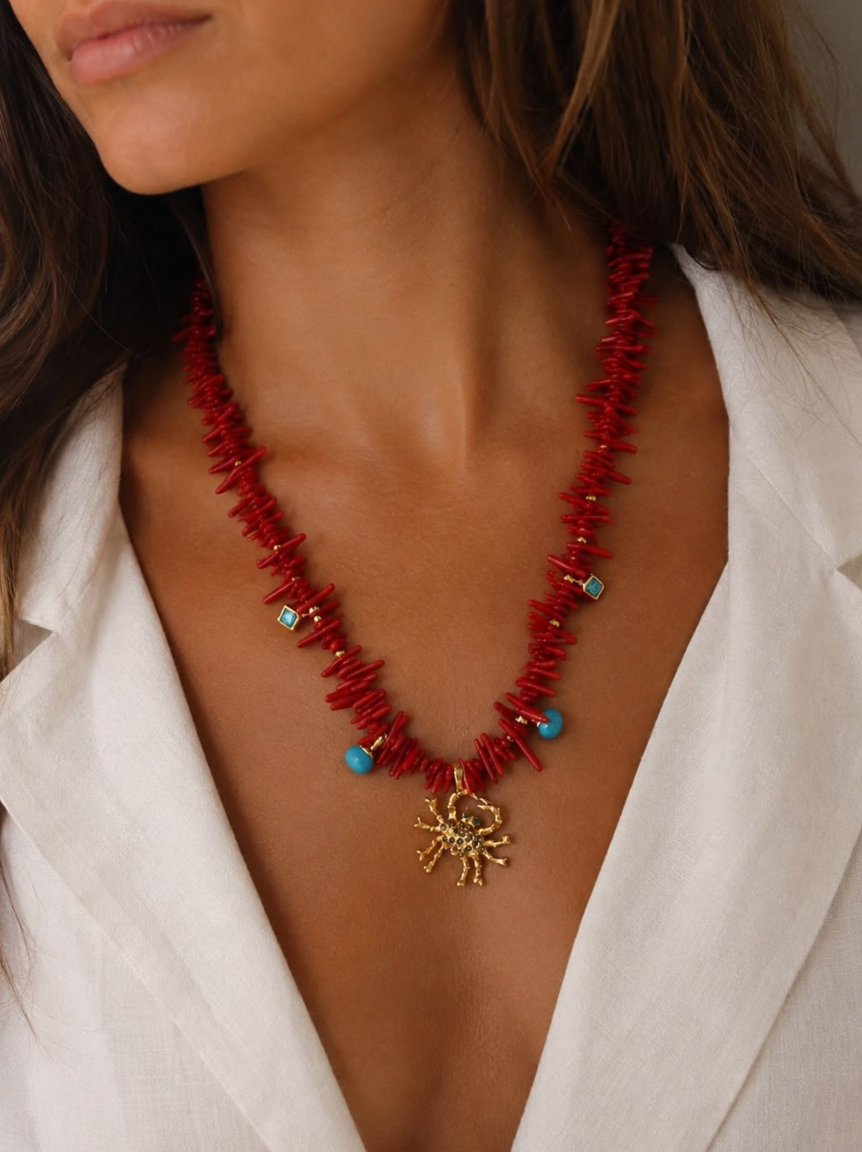 Centolla Coral Necklace