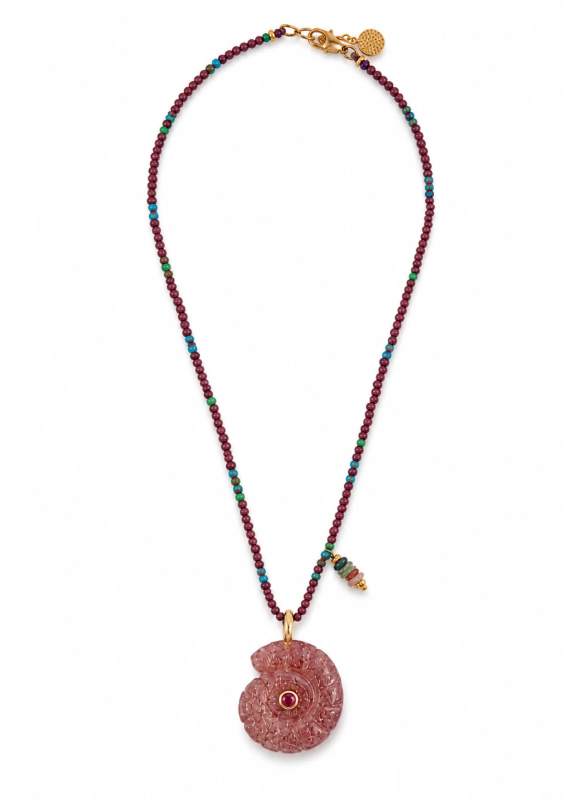 Siphon Rodocrosita Pink Necklace
