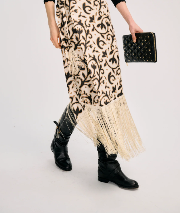 Cream Fauna Wrap Skirt S