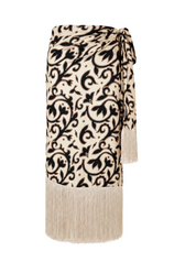 Cream Fauna Wrap Skirt S