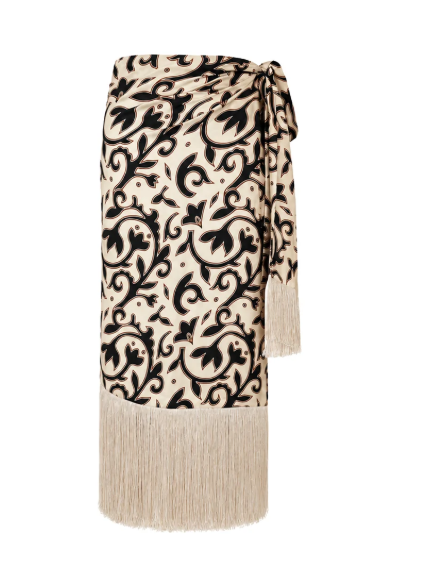 Cream Fauna Wrap Skirt S