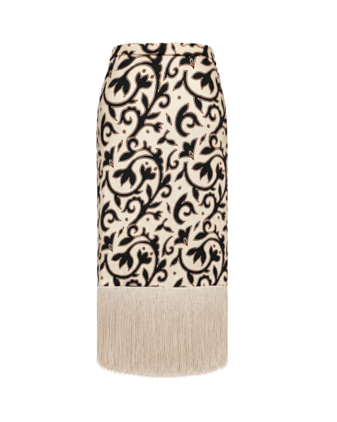 Cream Fauna Wrap Skirt S