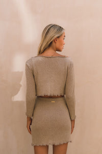 Madu Champagne Knit Bolero Cardigan