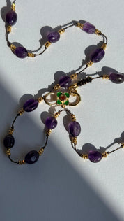 Large Igat Amethyst Necklace