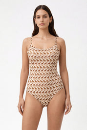 Luisa Lycra One Piece giraffe Swimsuit
