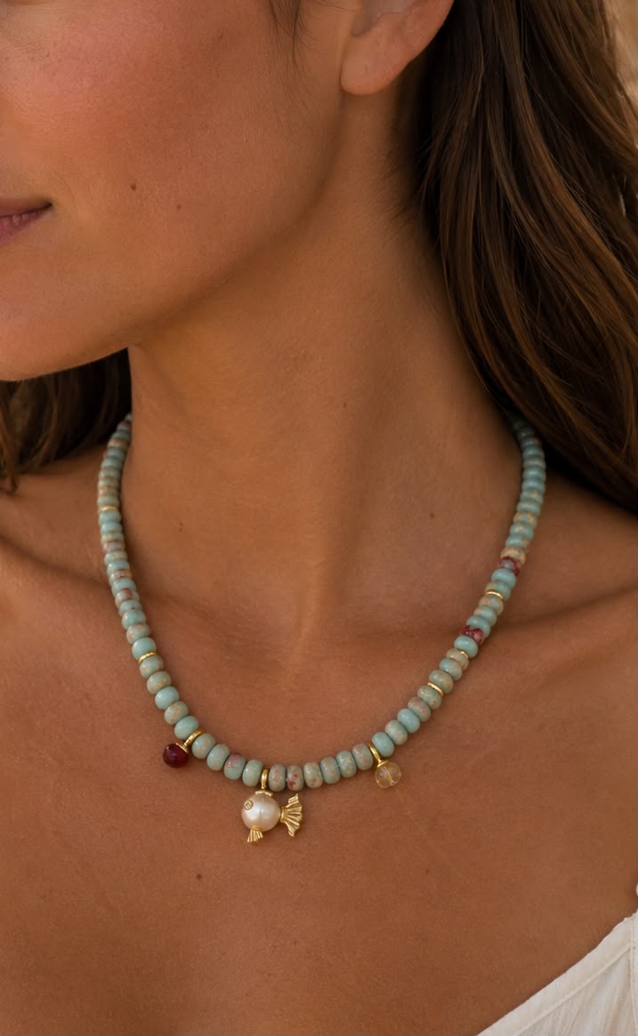 Turquesa Dory Perla Necklace