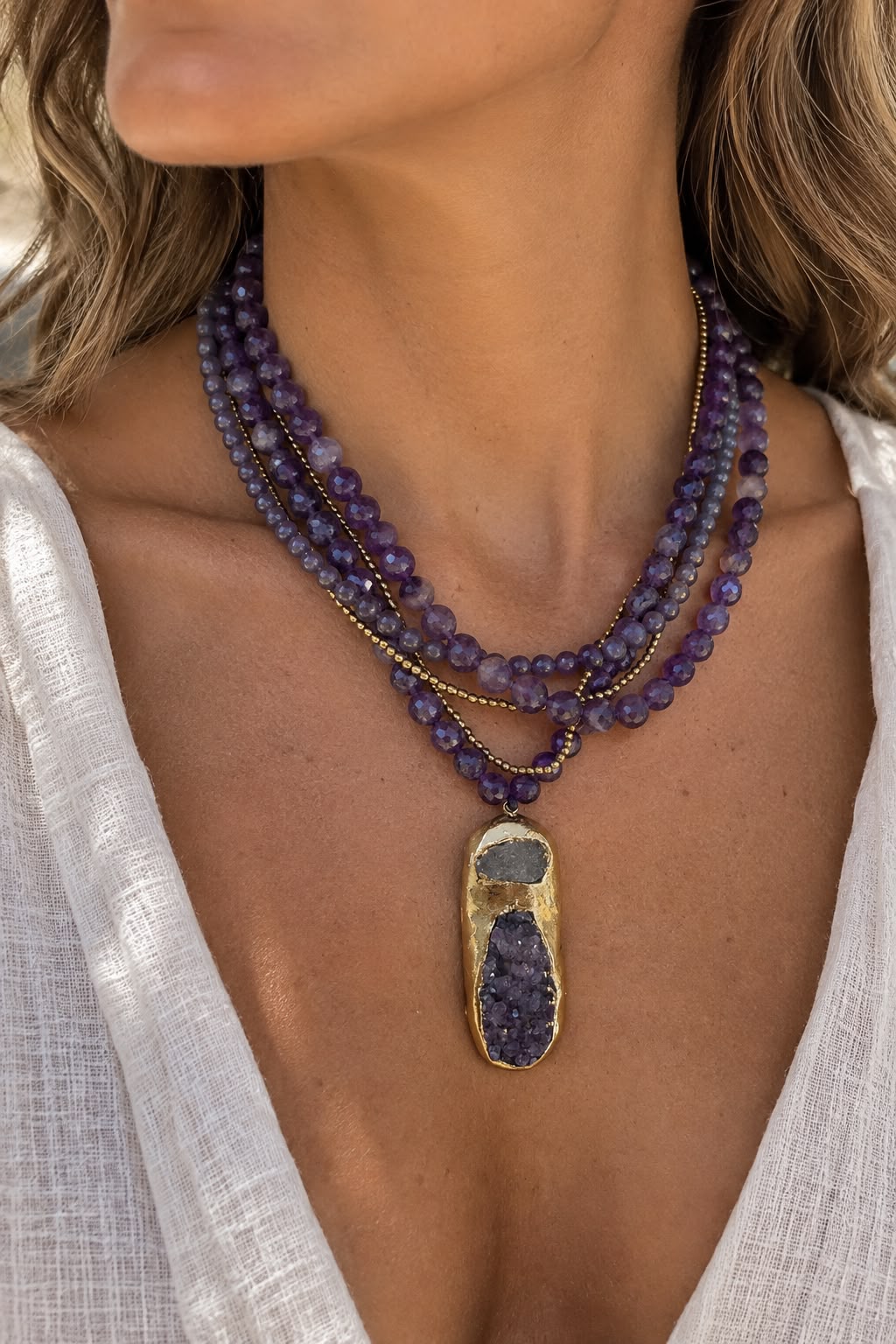Collar Piedras Naturales Agatha