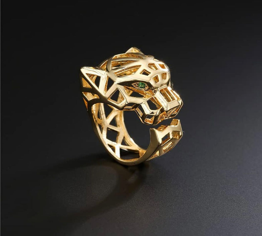 Gold Plated Panther Cocktail Ring