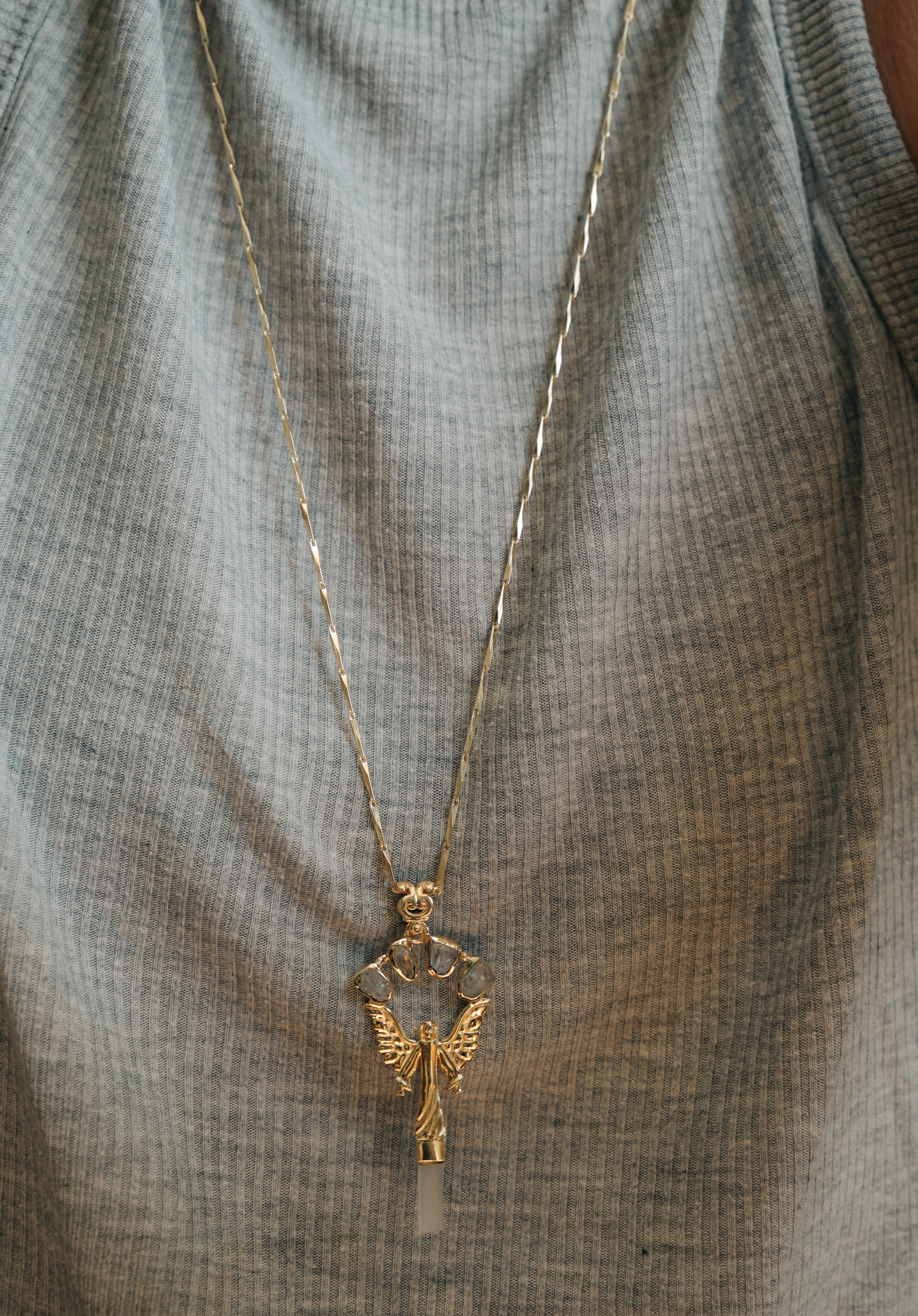 Angel Crystal Quartz Necklace