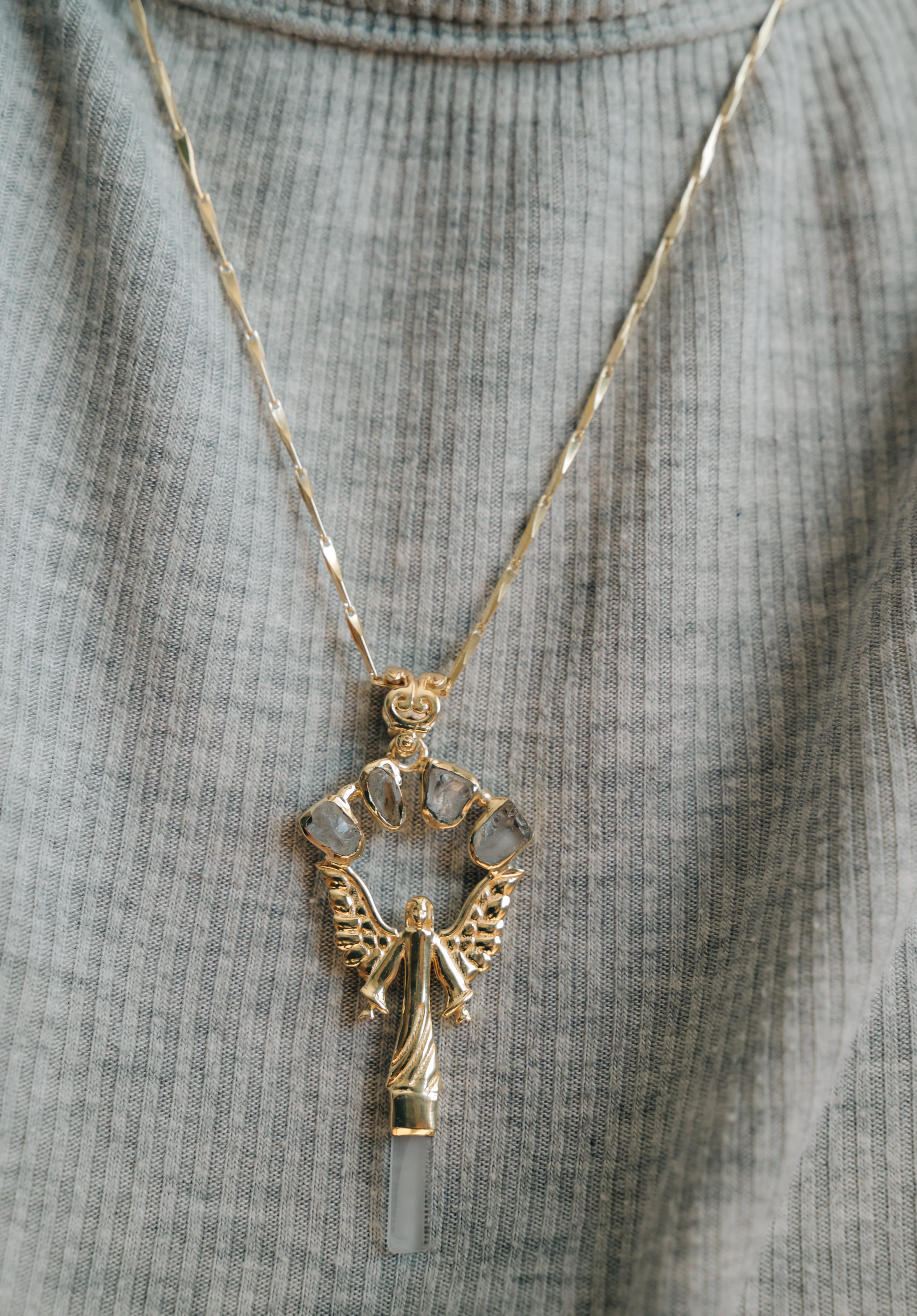 Angel Crystal Quartz Necklace