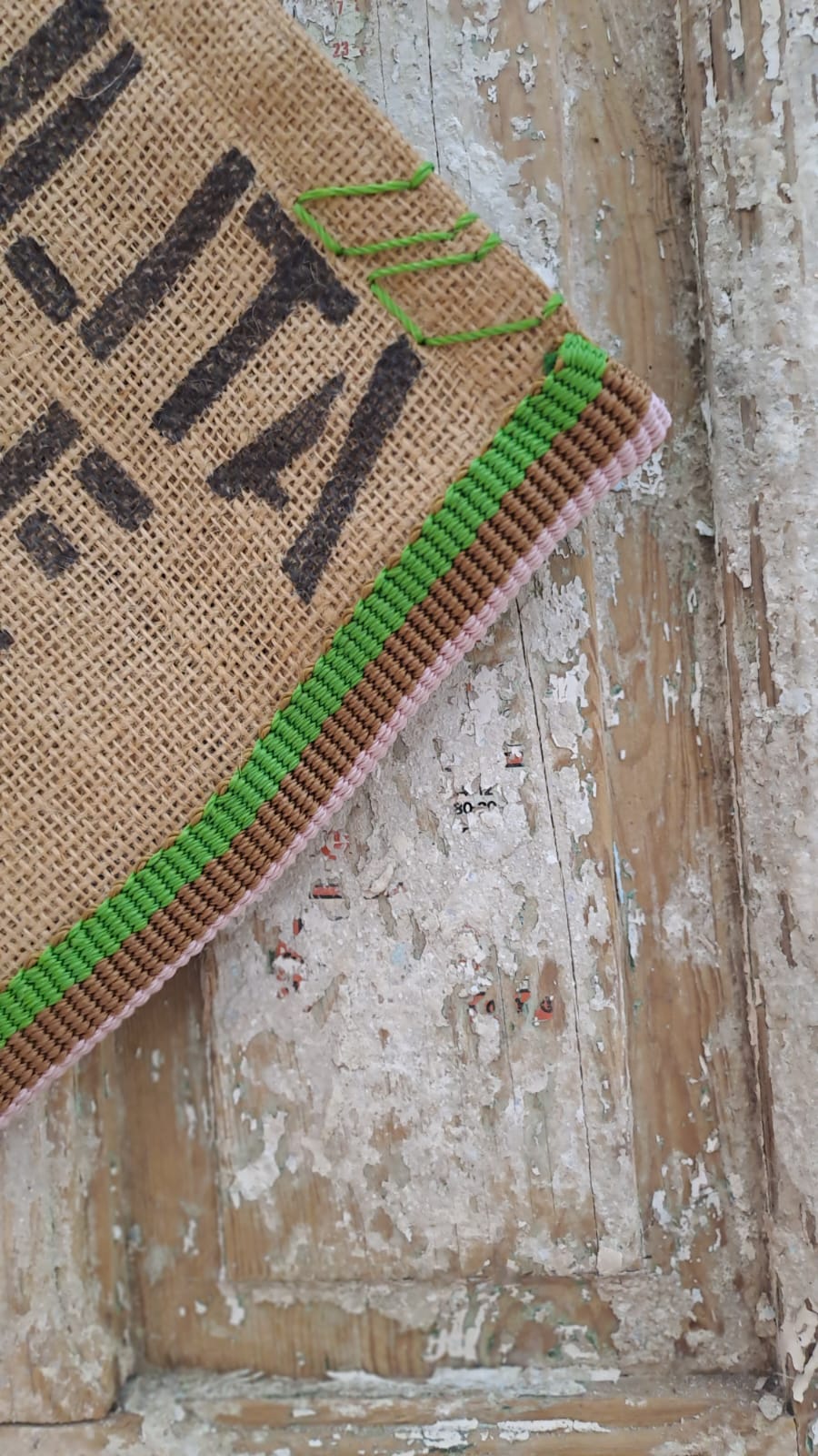 Vintage Burlap Tabasco Pouch