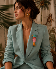 Sunset Feather Brooch