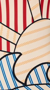 Navy Stripes Off White One Piece