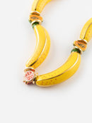 Yellow Banana Beads and Fruits Necklace