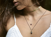 LC003 Teardrop Amethyst Necklace