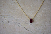 LC003 Teardrop Amethyst Necklace