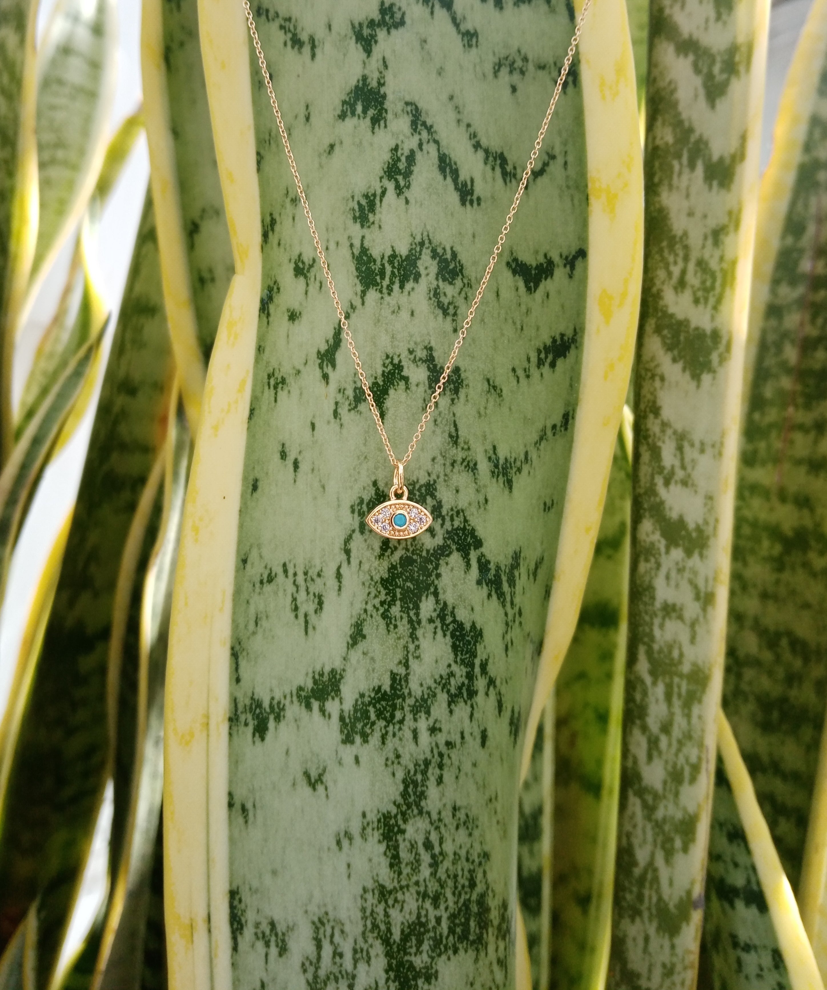 LC042 Blue Evil Eye Necklace
