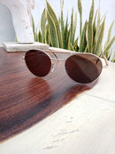 Steve Satin Coffe Sunglasses