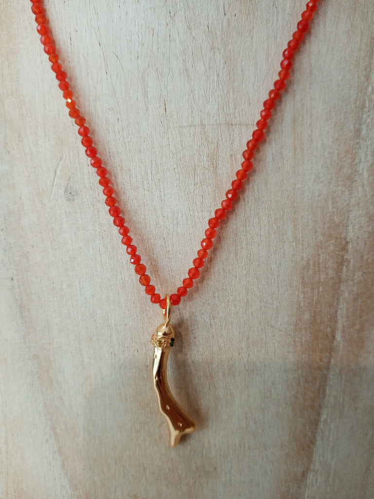 Molten Aperol Necklace