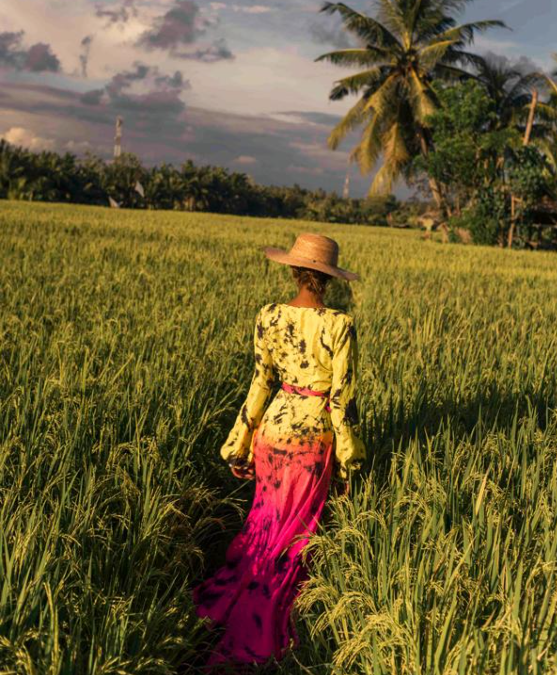 AKSWD1 Silk Long Sleeve Wrap Dress - Astral Neon