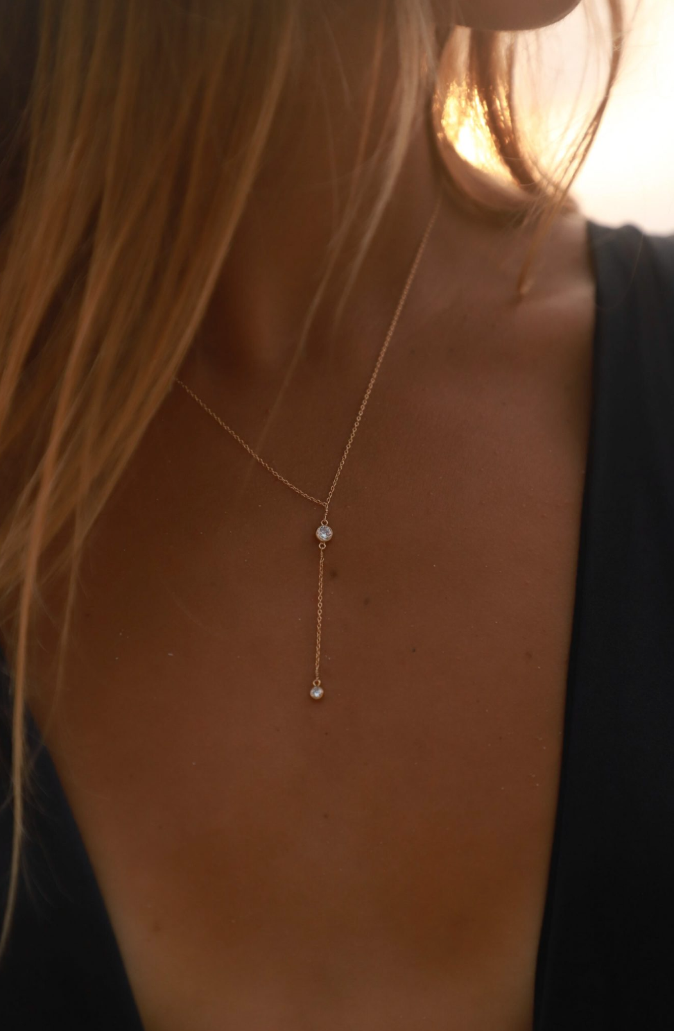 LC040 Double CZ Necklace