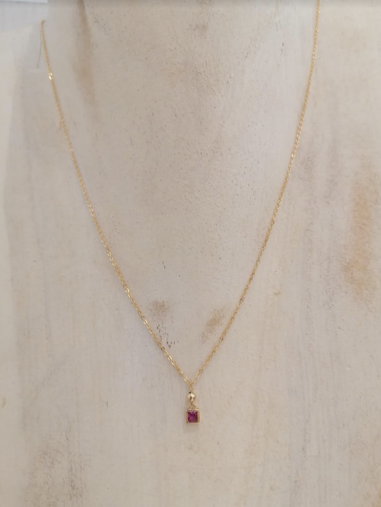 Necklace with a Ruby