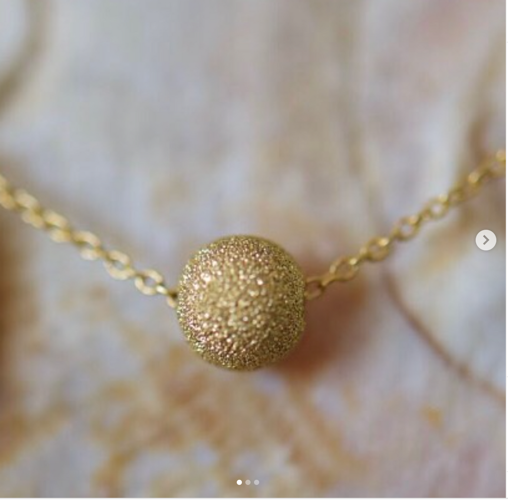 Textured Gold Plated Dial Necklace